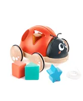 Hape Shape Sorter Pull-Along Ladybug Toddler Toy