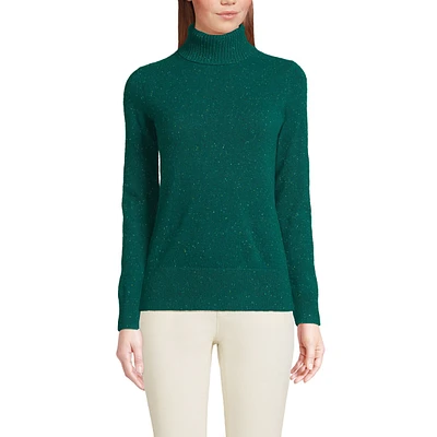 Lands' End Women's Cashmere Turtleneck Sweater