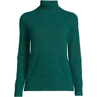 Lands' End Women's Tall Cashmere Turtleneck Sweater