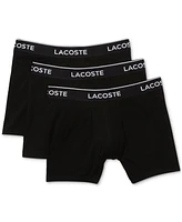 Lacoste Men's 3-Pack Casual Stretch Boxer Briefs