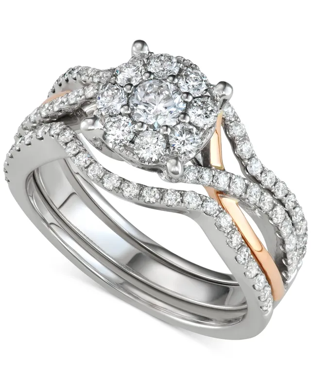 Rose Gold Macy's Bridal Ring Sets Macy's Diamond Halo Bridal