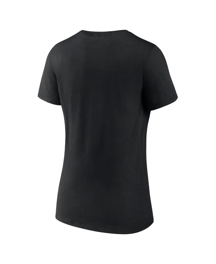Women's Fanatics Black Baltimore Orioles Team Lockup V-Neck T-shirt