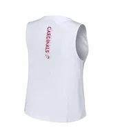 Women's Wear by Erin Andrews White Arizona Cardinals Lace-Up Tank Top