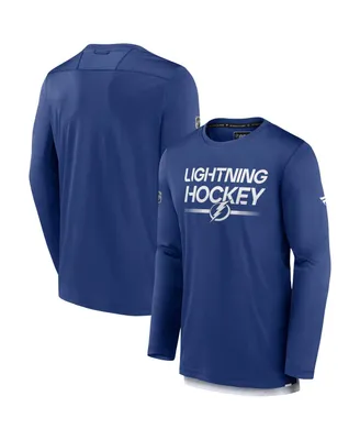 Men's Fanatics Blue Tampa Bay Lightning Authentic Pro Long Sleeve T-shirt