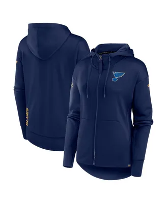 Women's Fanatics Navy St. Louis Blues Authentic Pro Scuba Full-Zip Hoodie