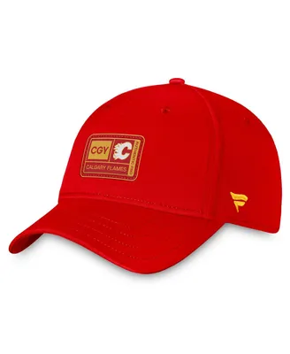 Men's Fanatics Red Calgary Flames Authentic Pro Training Camp Flex Hat