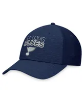 Men's Fanatics Navy St. Louis Blues Authentic Pro Road Stack Logo Flex Hat