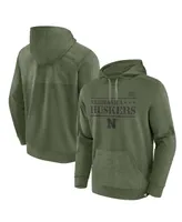 Men's Fanatics Olive Nebraska Huskers Oht Military-Inspired Appreciation Stencil Pullover Hoodie