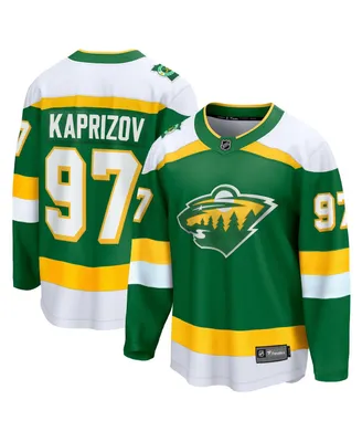 Men's Fanatics Kirill Kaprizov Green Minnesota Wild Alternate Premier Breakaway Player Jersey