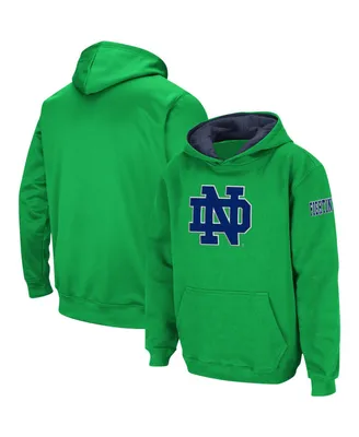 Big Boys Colosseum Green Notre Dame Fighting Irish Big Logo Pullover Hoodie