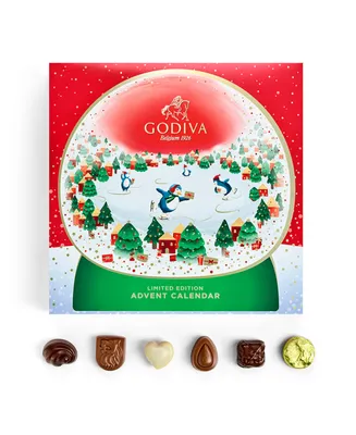 Godiva Holiday Limited Edition Snowglobe Advent Calendar, 24 Piece