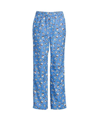 Lands' End Women's Print Flannel Pajama Pants
