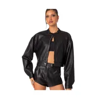 Women's Ramona faux leather cropped jacket