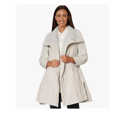 Stella Carakasi Women's Lightly Padded Water Repellent Button-Front Kentfield Coat