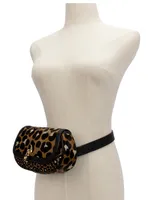 Michael Kors Women's Leopard-Print Haircalf Belt Bag