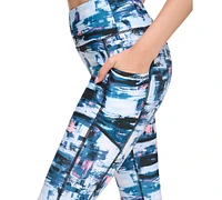 Dkny Sport Women's Printed Standout High-Waist 7/8 Leggings