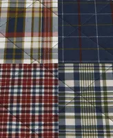 Eddie Bauer Madrona Plaid Blue Reversible 2-Piece Twin Quilt Set