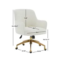 Kierstin Boucle Adjustable Swivel Desk Chair