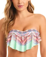 Jessica Simpson Women's Tied Bandeau Bikini Top