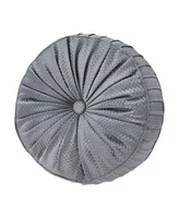 J Queen New York San Marino Tufted Round Decorative Pillow, 15"