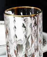 Lorren Home Trends Marilyn Gold-Tone High Ball Tumblers, Set of 4