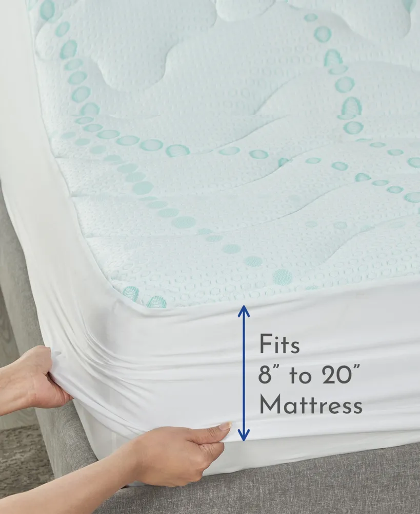 Mattress Pads Twin size, 3-Zone Cooling, Soft, Non-Slip Quilted Mattress Pad Twin Size