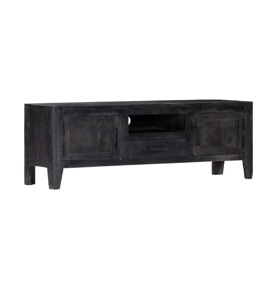 Tv Stand Black 46.5"x11.8"x15.7" Solid Wood Mango