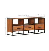 Tv Stand 43.3"x11.8"x17.7" Solid Wood Acacia