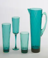 Certified International Teal Diamond Acrylic 8-Pc. All