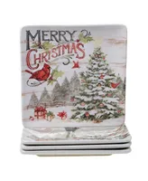 Certified International Evergreen Christmas 4 Piece Dinner Plate