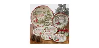 Certified International Evergreen Christmas 4 Piece Soup Bowl