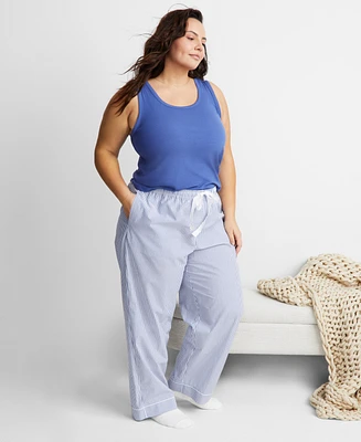 State of Day Women's Printed Poplin Pajama Pants Xs-3X, Created for Macy's