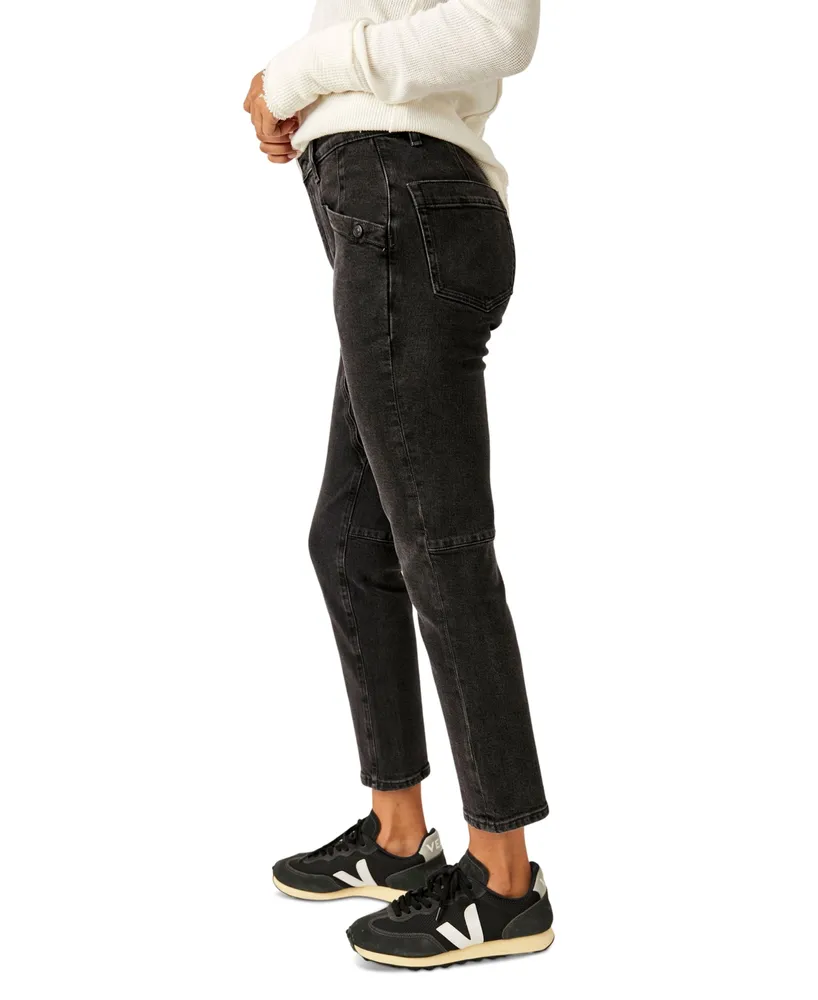 Free People Women's Beacon Mid Rise Slim Crop Jeans