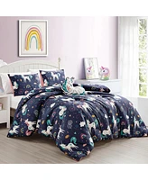 MarCielo Kids Girls Comforter Set Magic Unicorn