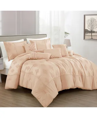 MarCielo 7 Pcs Bedding Comforter Set Severa - Queen