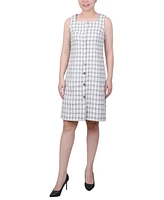 Ny Collection Petite Long Sleeve Tweed Jacket with Dress Set, 2 Piece