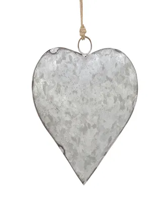 Rosemary Lane Metal Heart Tibetan Inspired Decorative Bell with Hanging Rope, Set Of 3 12", 17", 21"H