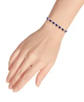 Macy's Cubic Zirconia Purple Clear Heart Alternate Bracelet