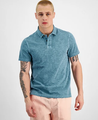 Sun + Stone Men's Regular-Fit Textured Polo Shirt, Created for Macy's