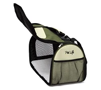 Pet Life Airline Approved Folding Zippered Sporty Mesh Carrier