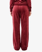 True Religion Women's Velour Straight Leg Pants