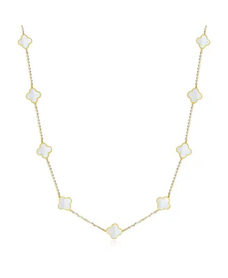 The Lovery Mini Mother of Pearl Clover Necklace