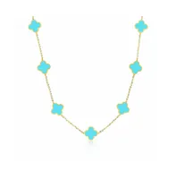 The Lovery Turquoise Clover Necklace