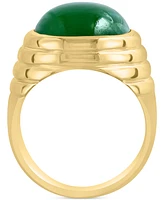 Effy Men's Dyed Jade Cabochon Ring in Gold-Plated Sterling Silver