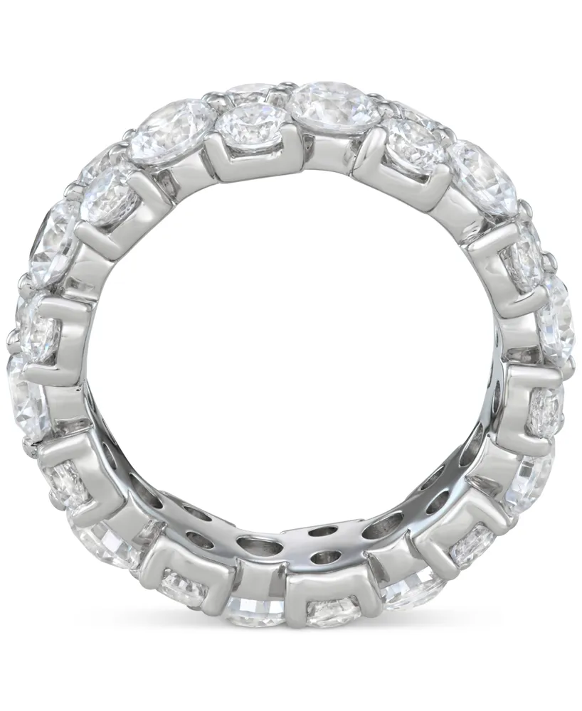 Diamond Cluster Eternity Band (5 ct. t.w.) in 14k White Gold