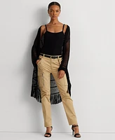 Lauren Ralph Women's Cotton Sateen Cargo Pant