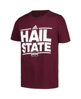 Big Boys adidas Maroon Mississippi State Bulldogs Slogan Dazzler T-shirt