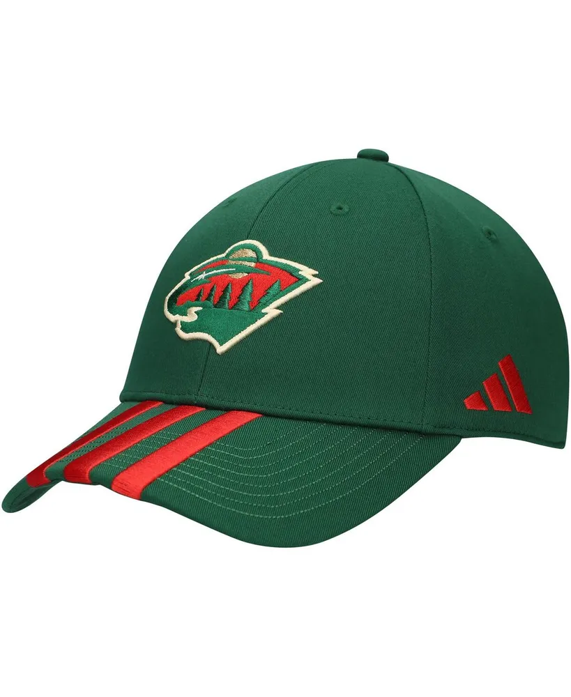 Men's adidas Green Minnesota Wild Locker Room Three Stripe Adjustable Hat