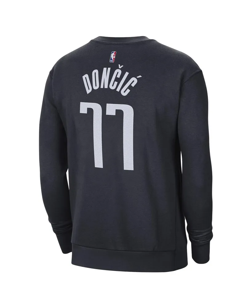 Men's Jordan Luka Doncic Navy Dallas Mavericks Statement Name and Number Pullover Sweatshirt
