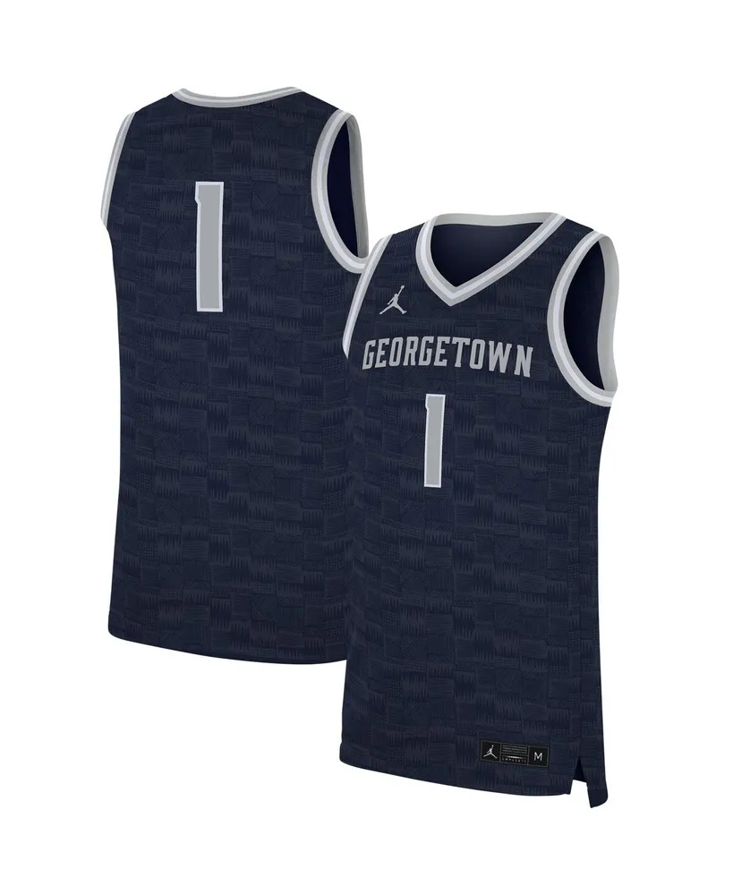 Men's Nike #1 Navy Georgetown Hoyas Replica Jersey